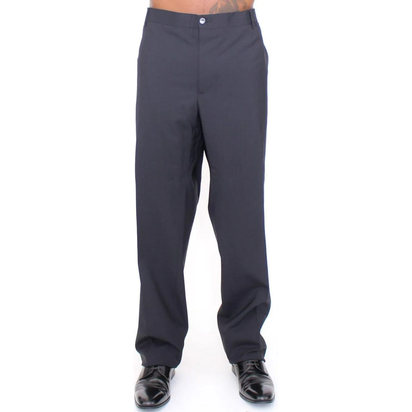 Dolce & Gabbana Elegant Pleated Black Wool Trousers