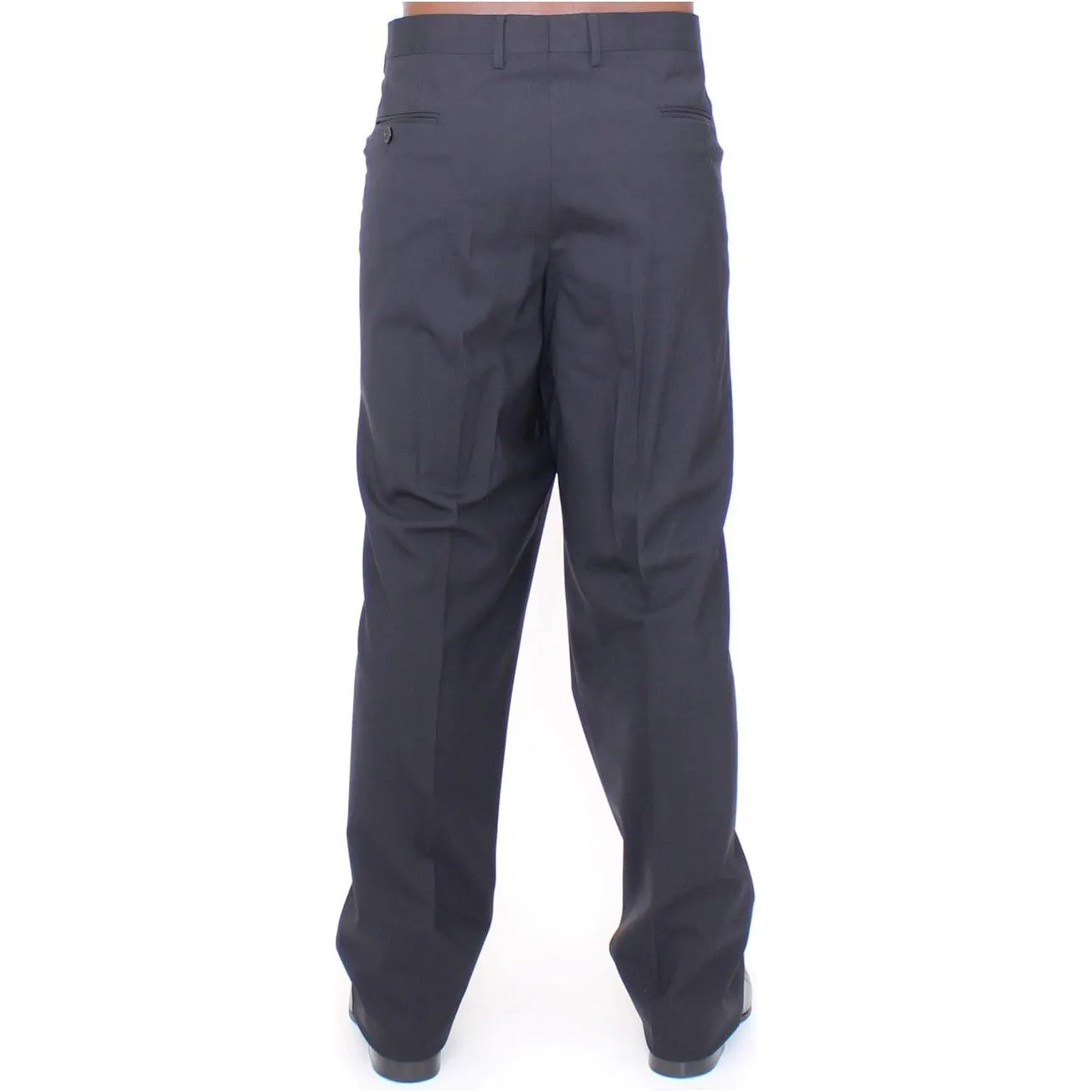 Dolce & Gabbana Elegant Pleated Black Wool Trousers