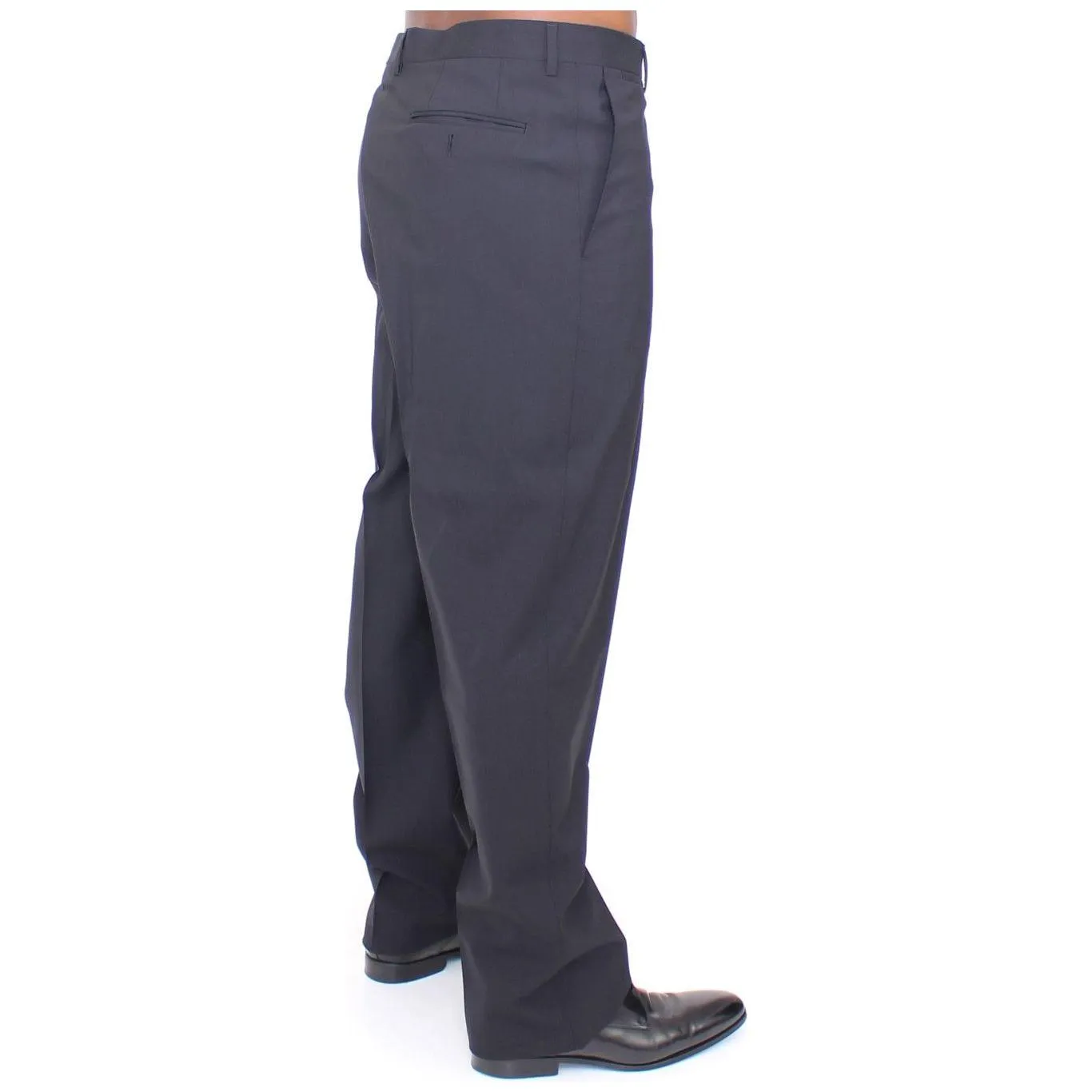 Dolce & Gabbana Elegant Pleated Black Wool Trousers