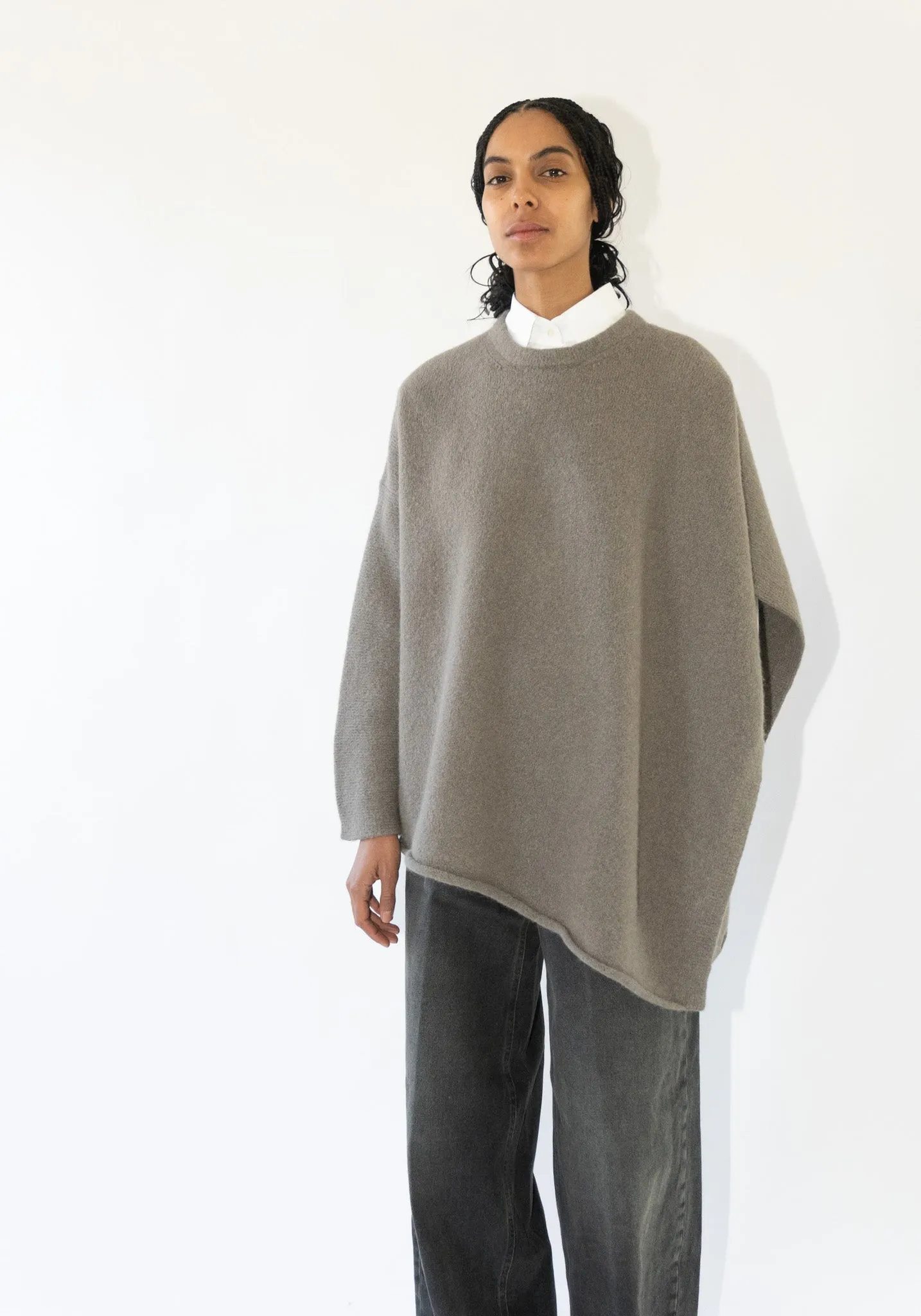 Drape Gilet in Concrete