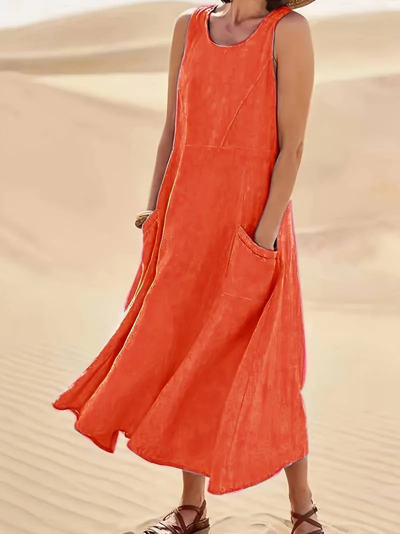 Eden - Pocket Front Solid Dress
