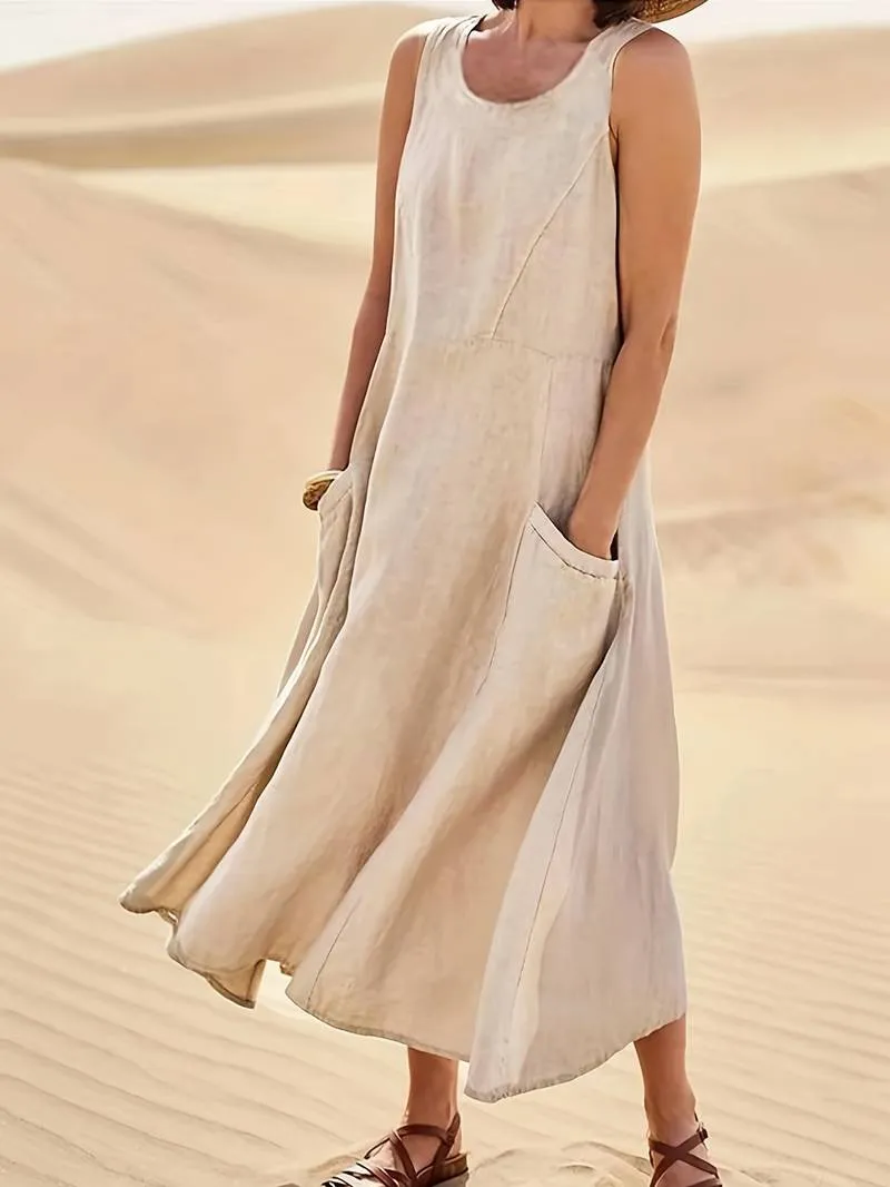 Eden - Pocket Front Solid Dress