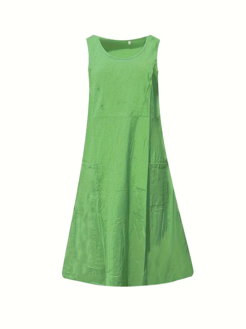 Eden - Pocket Front Solid Dress