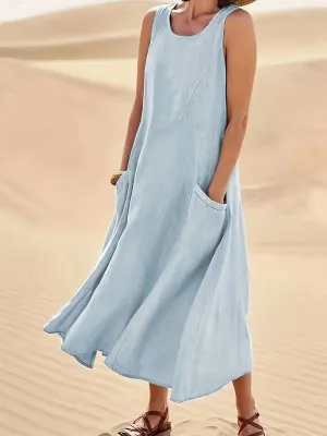 Eden - Pocket Front Solid Dress