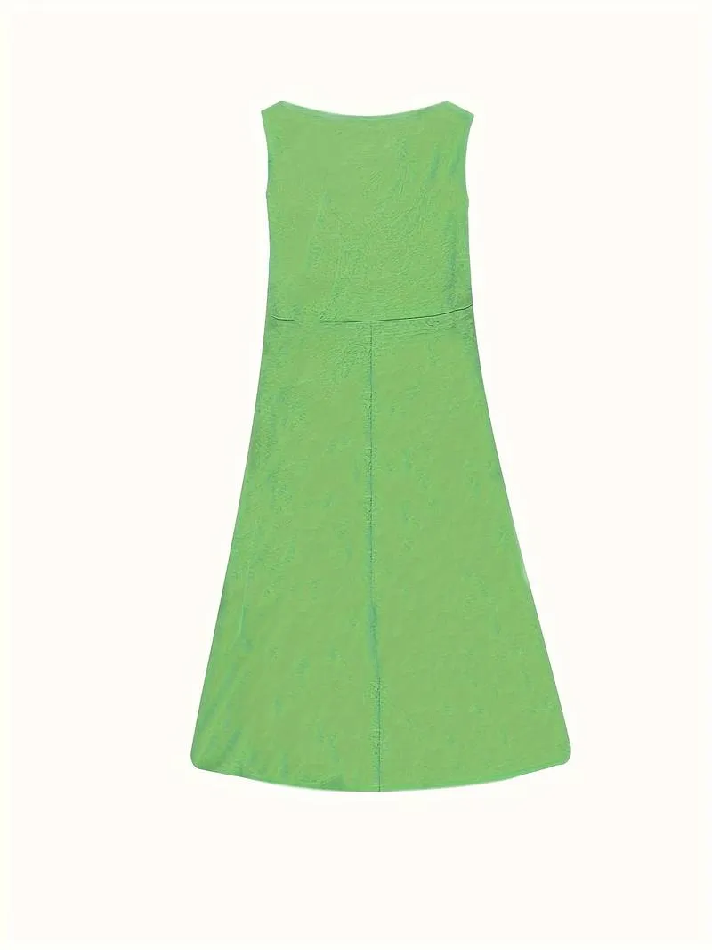 Eden - Pocket Front Solid Dress