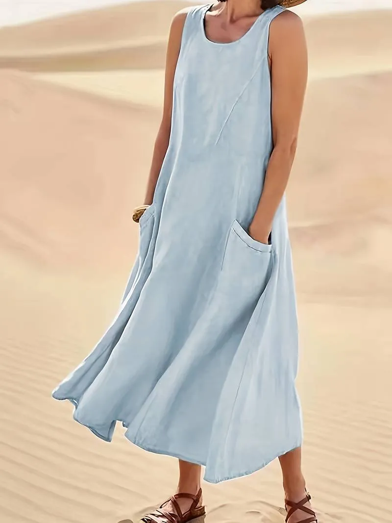 Eden - Pocket Front Solid Dress