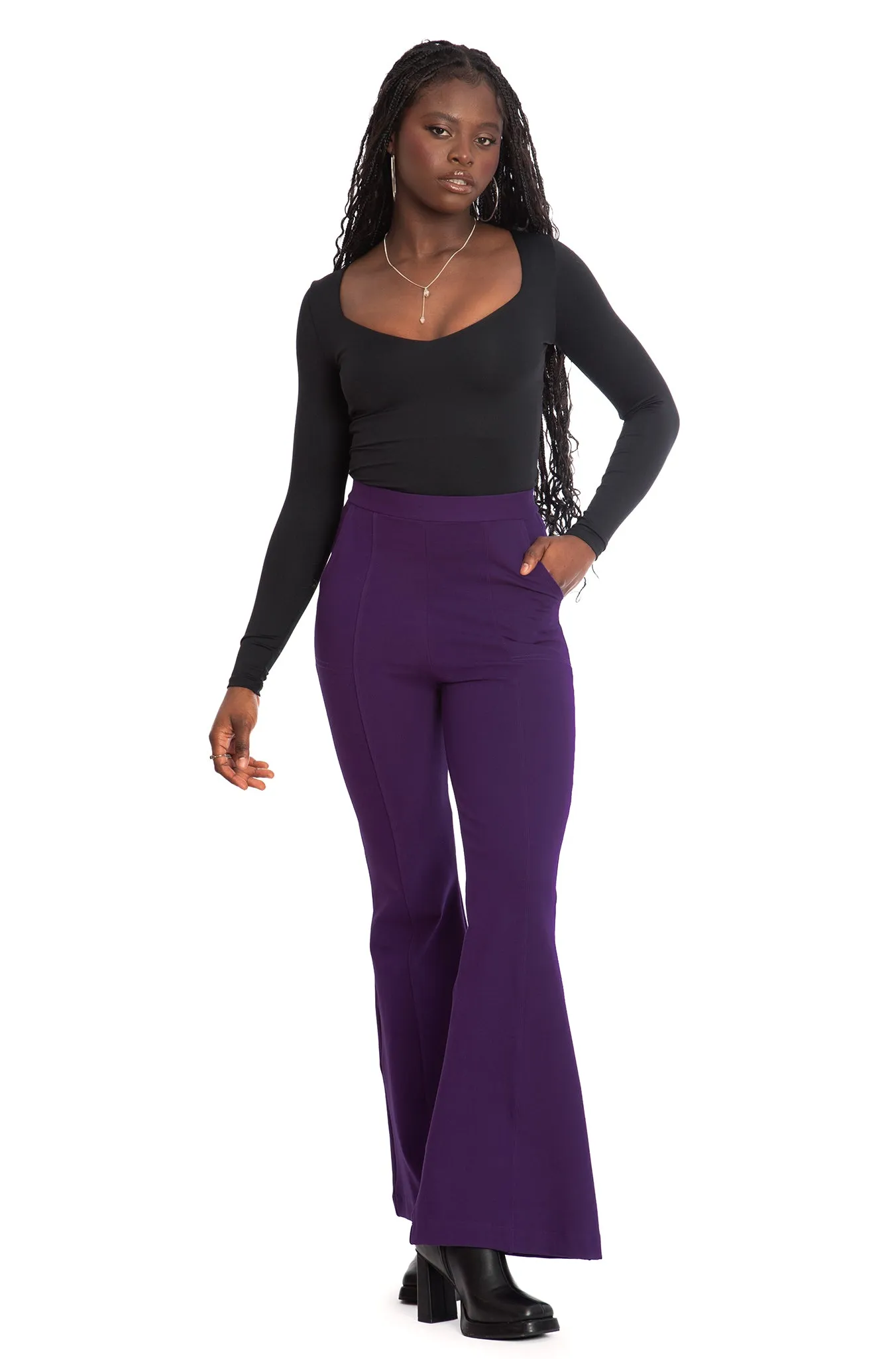 Eggplant Bootleg Pants