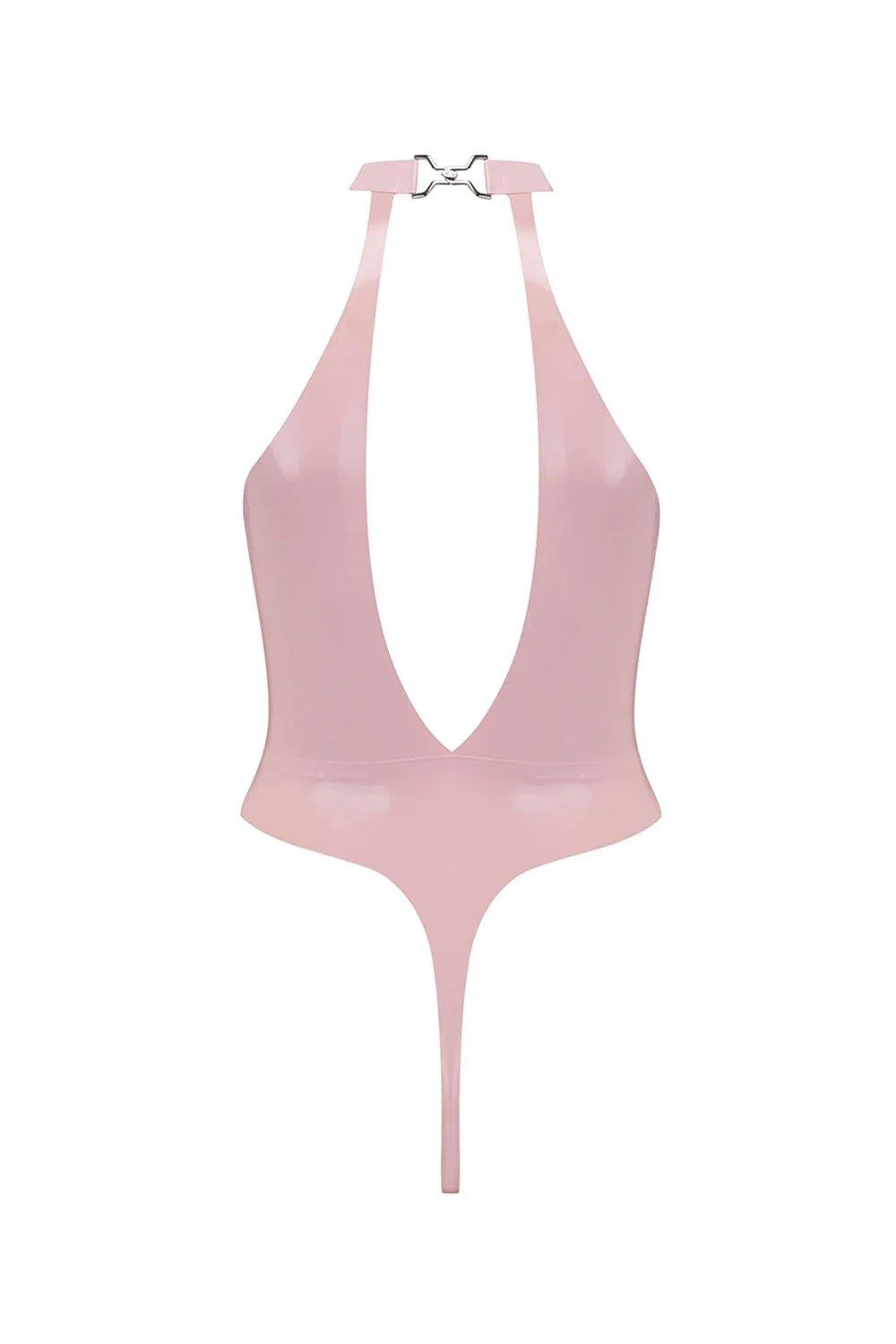 Elissa Poppy Baby Pink Latex Bodysuit