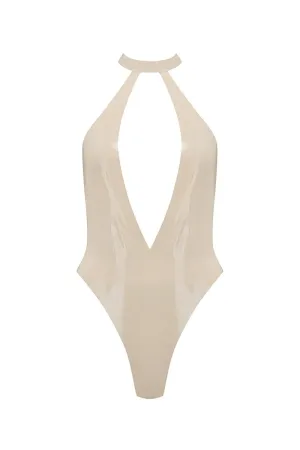 Elissa Poppy White Ivory Latex Bodysuit