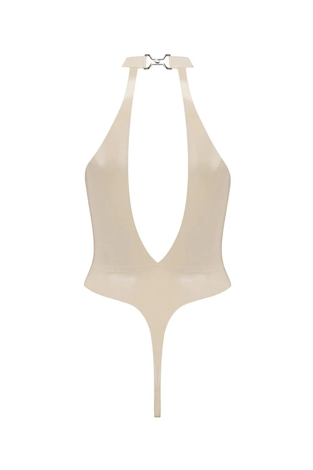 Elissa Poppy White Ivory Latex Bodysuit