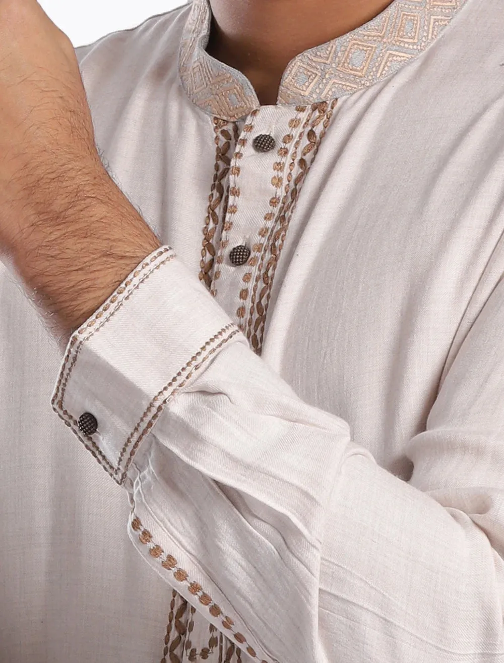 Embroidered Short Slim Fit Panjabi
