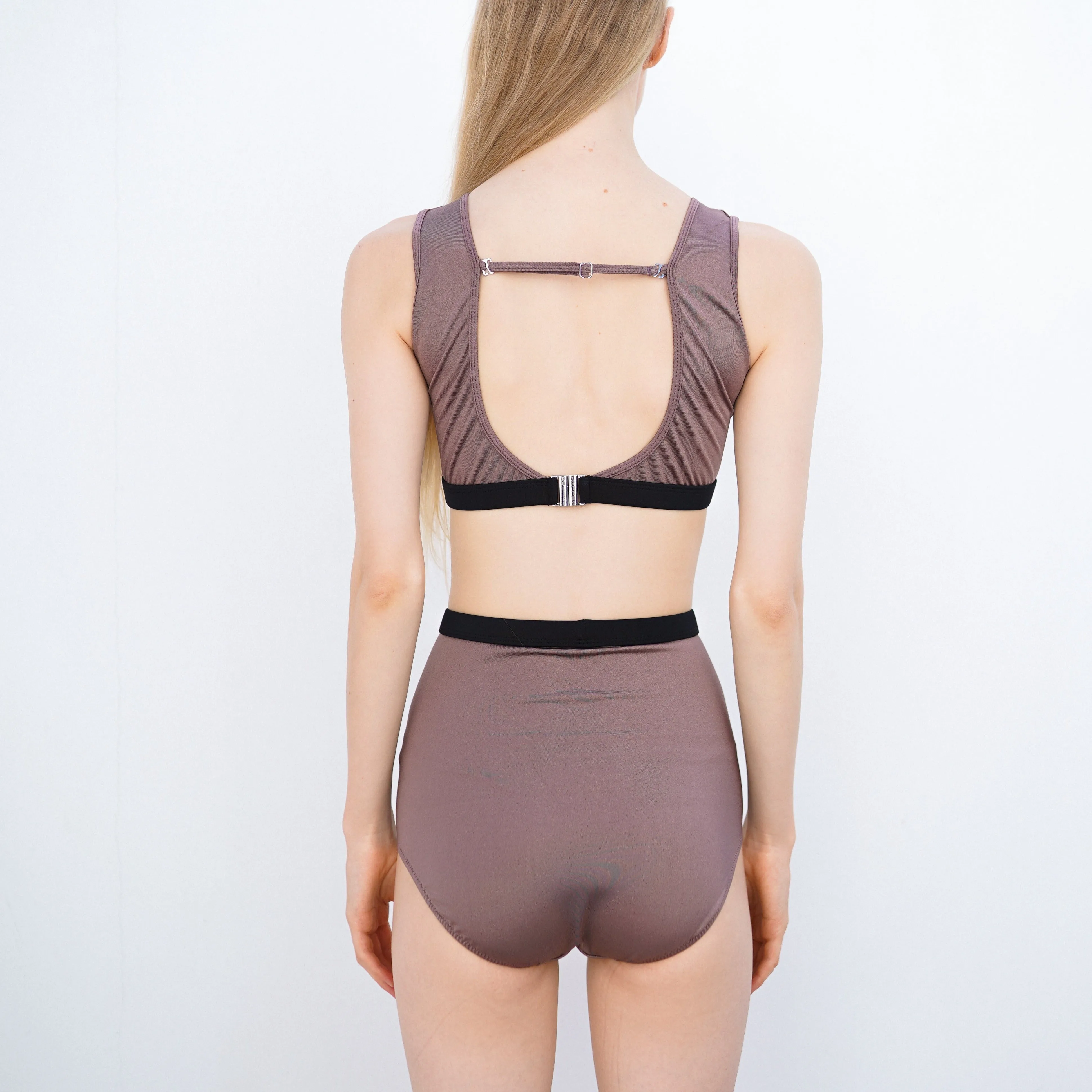 Essential High-Waist Bottom - MAUVE
