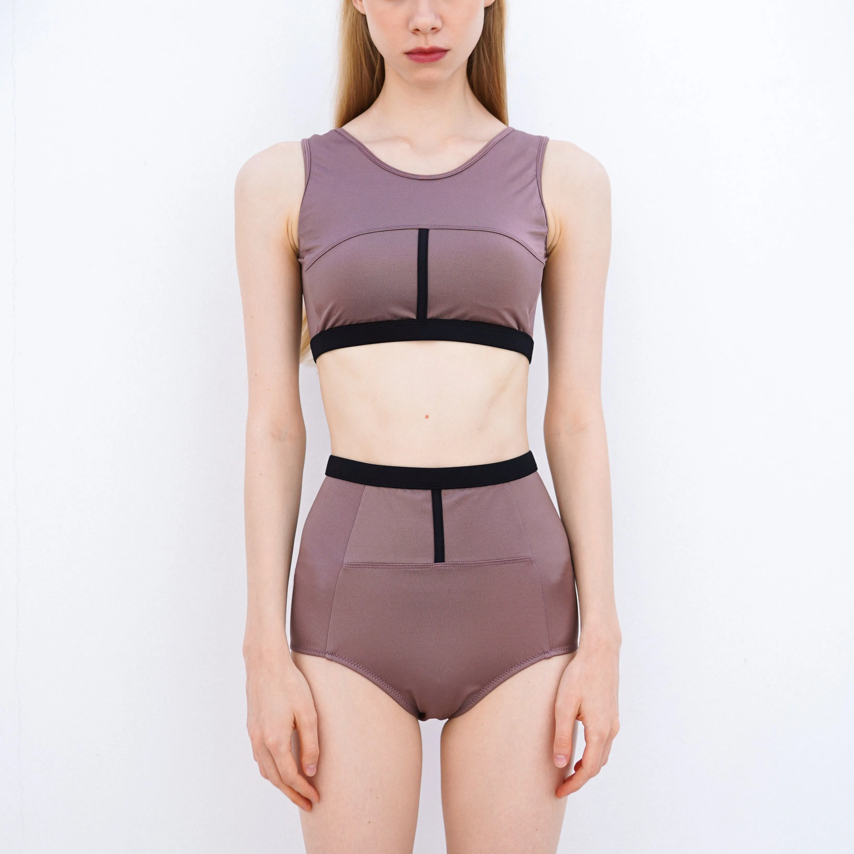 Essential High-Waist Bottom - MAUVE
