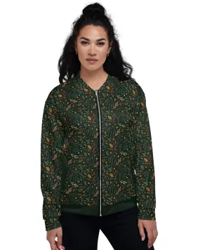Festive Flora Bomber Jacket