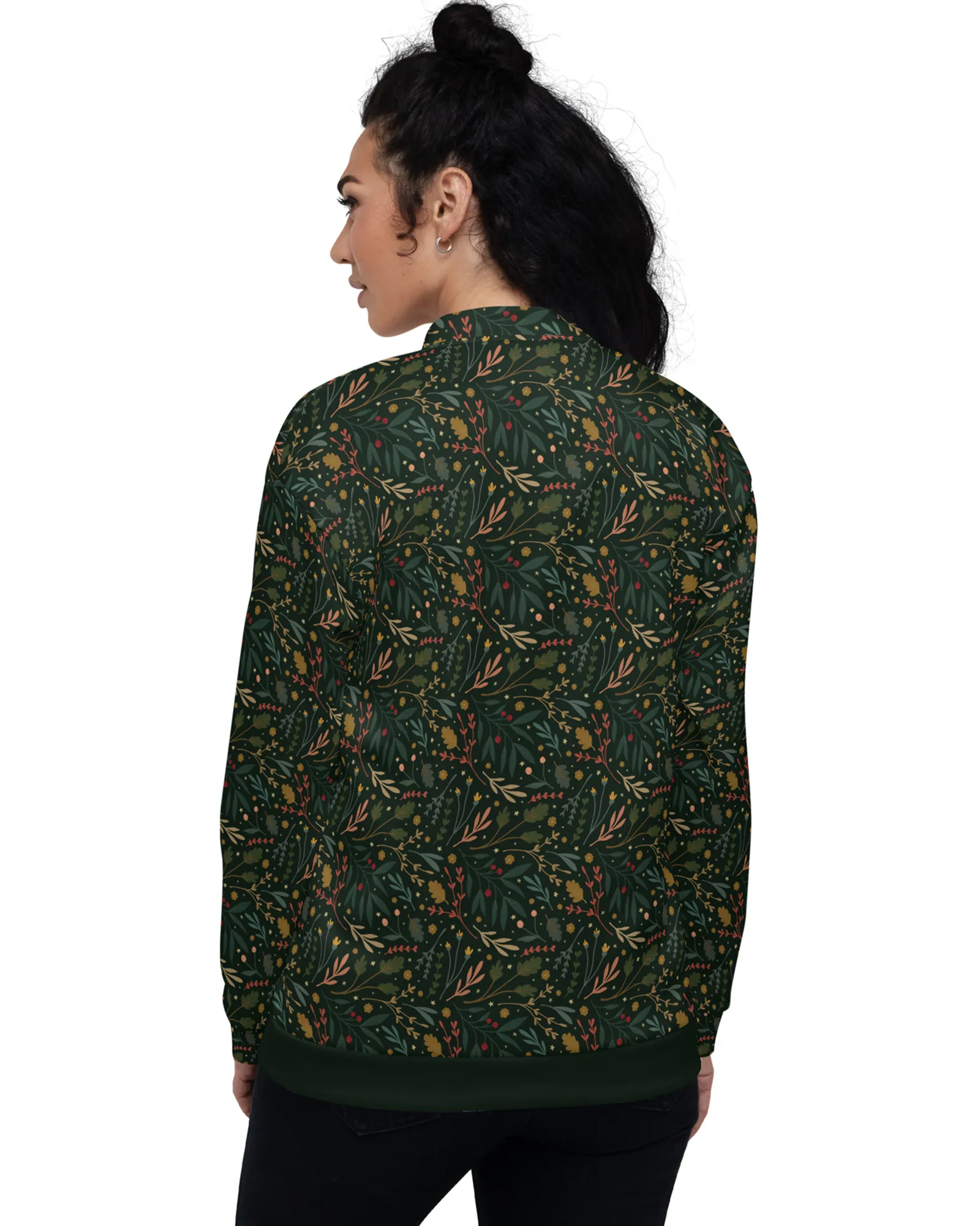 Festive Flora Bomber Jacket