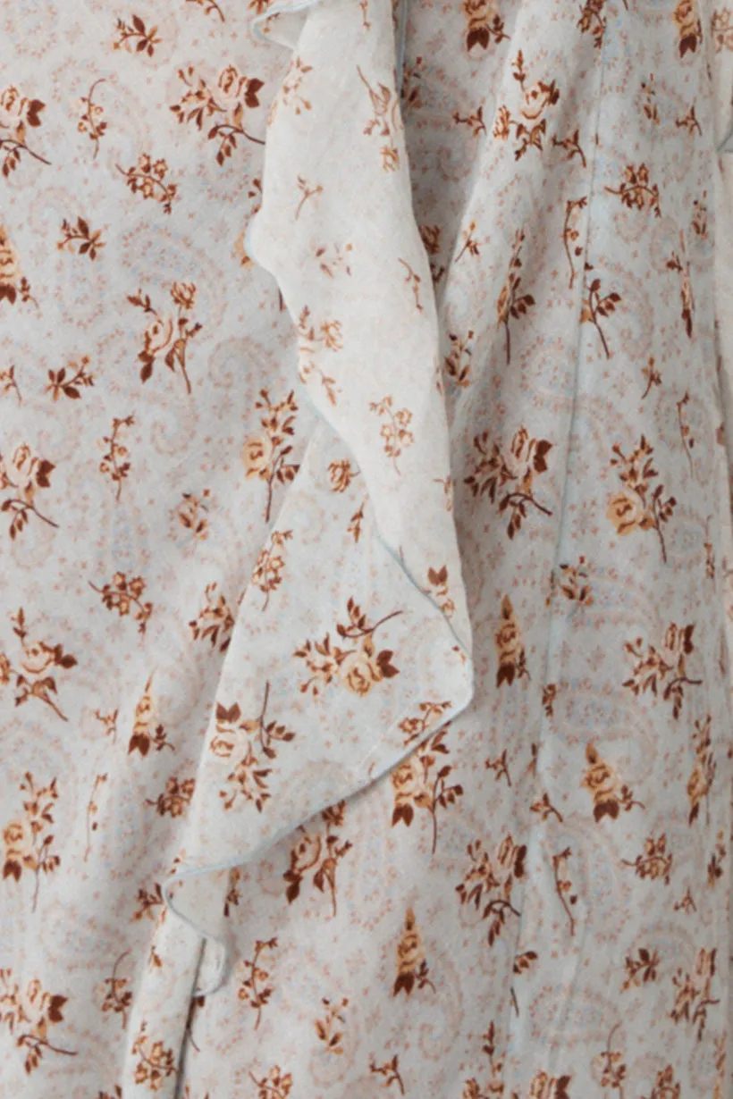 Fleur Frill Bias Maxi Dress