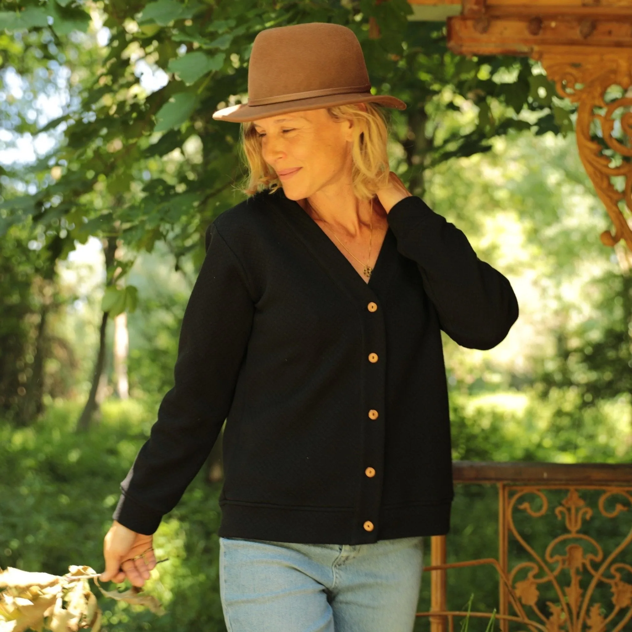 Gilet Cléopatre - coton noir