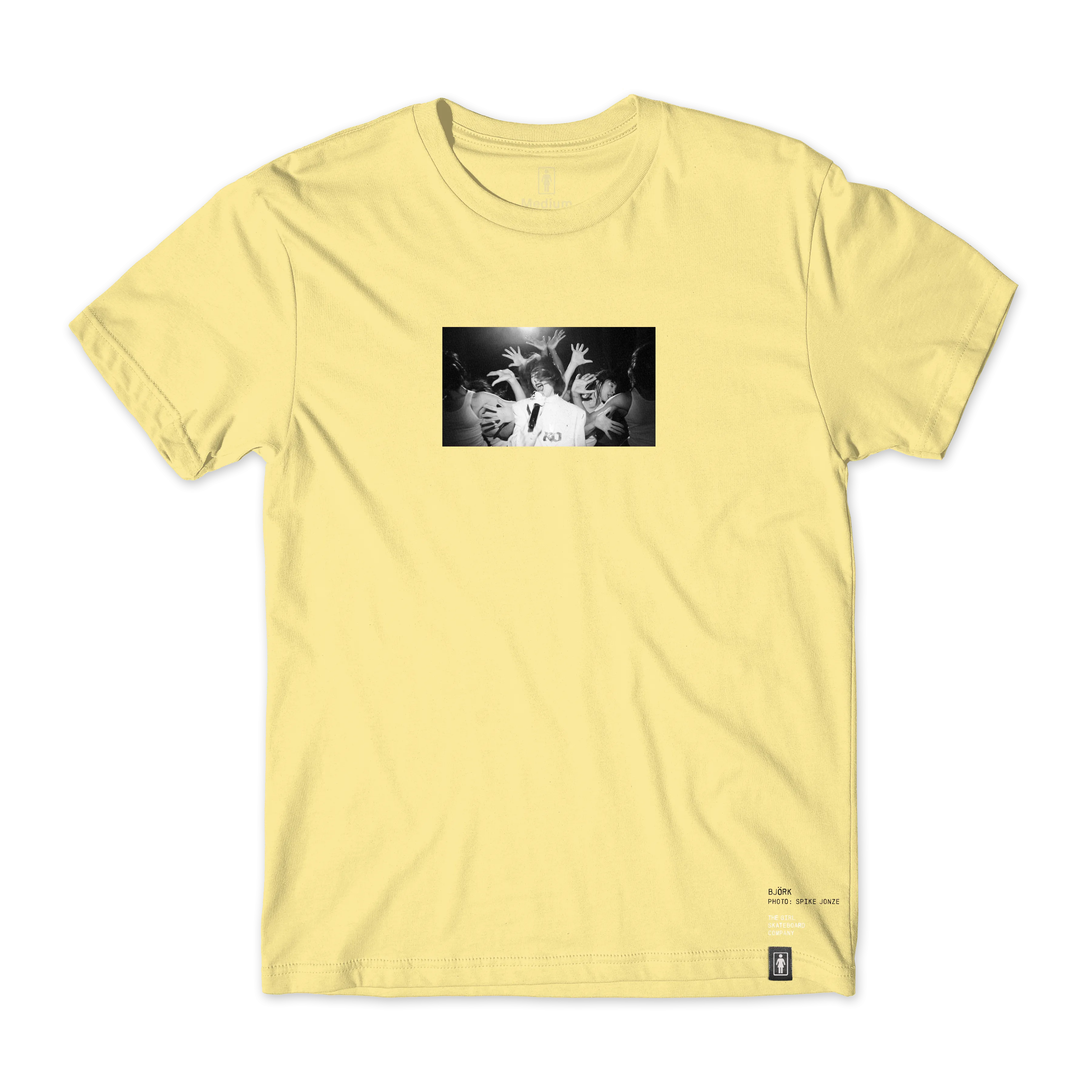 Girl Shot by Spike Karen O Tee Yellow
