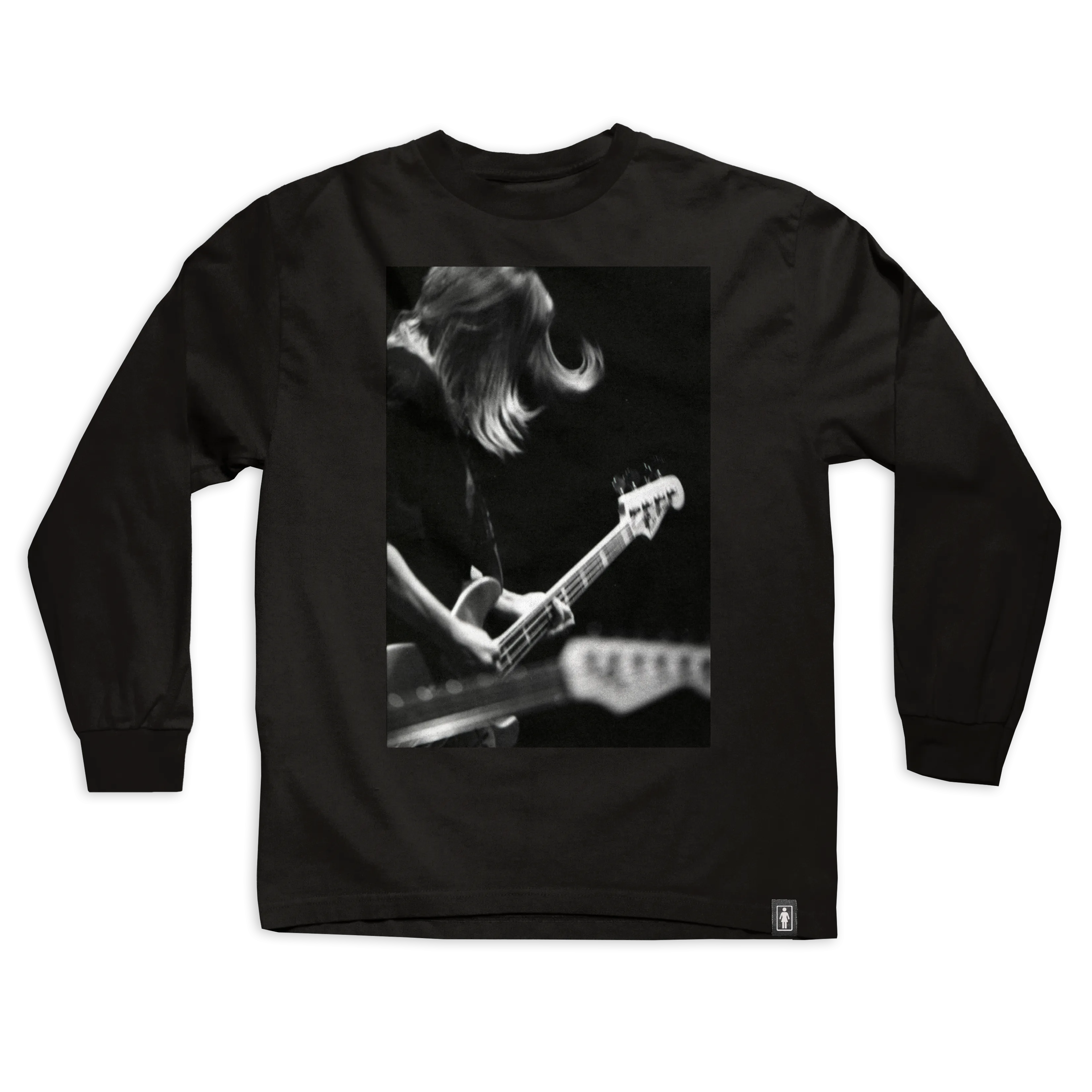 Girl Shot by Spike Kim Gordon LS Tee Black