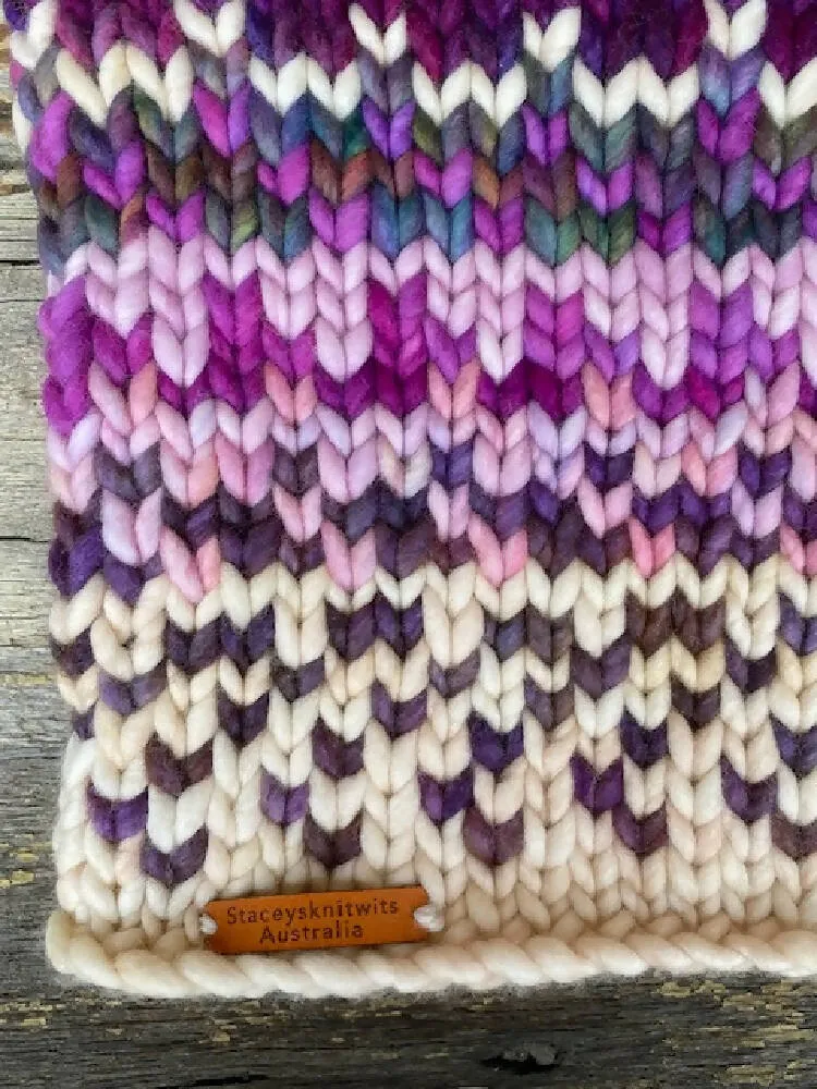 Hand Knitted Cowl, Winter Scarf, Chunky Scarf