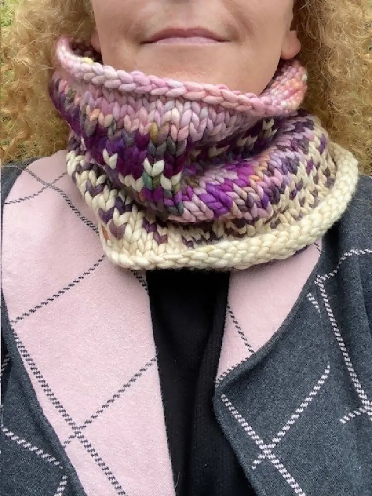 Hand Knitted Cowl, Winter Scarf, Chunky Scarf