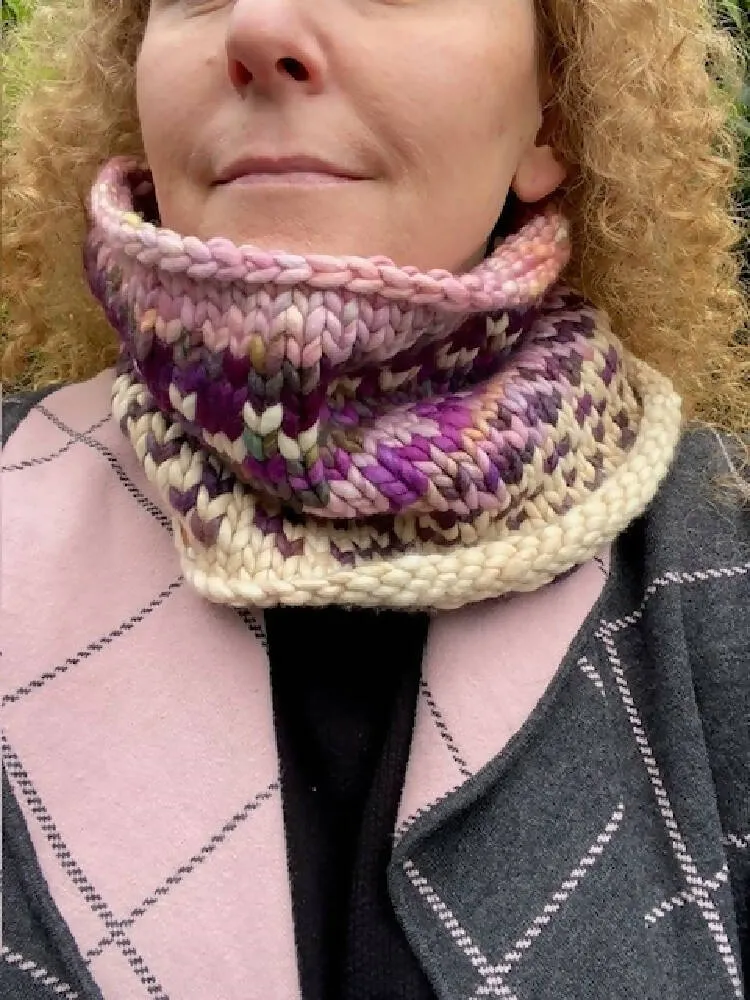 Hand Knitted Cowl, Winter Scarf, Chunky Scarf