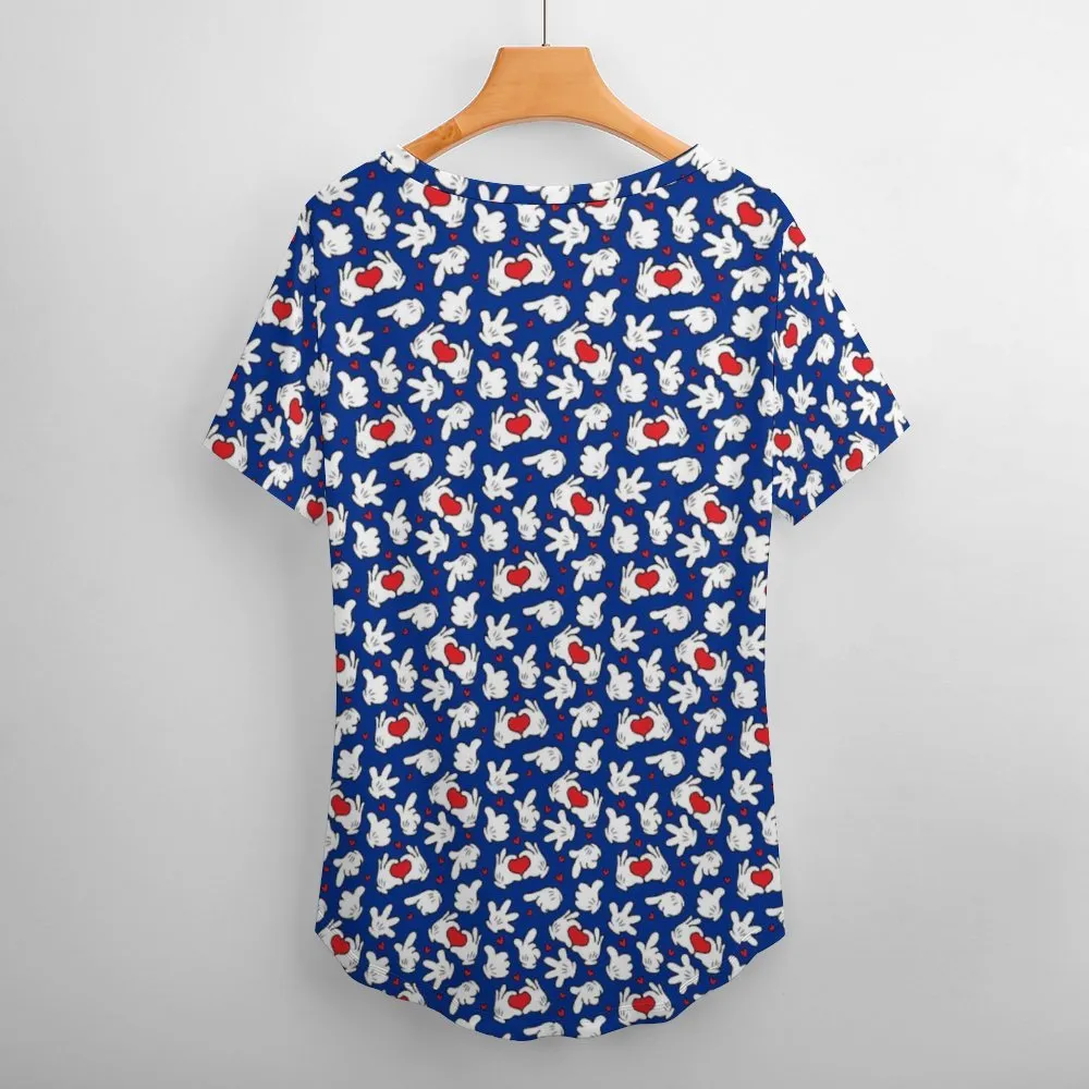Happy Hands Women's V-Neck T-Shirt