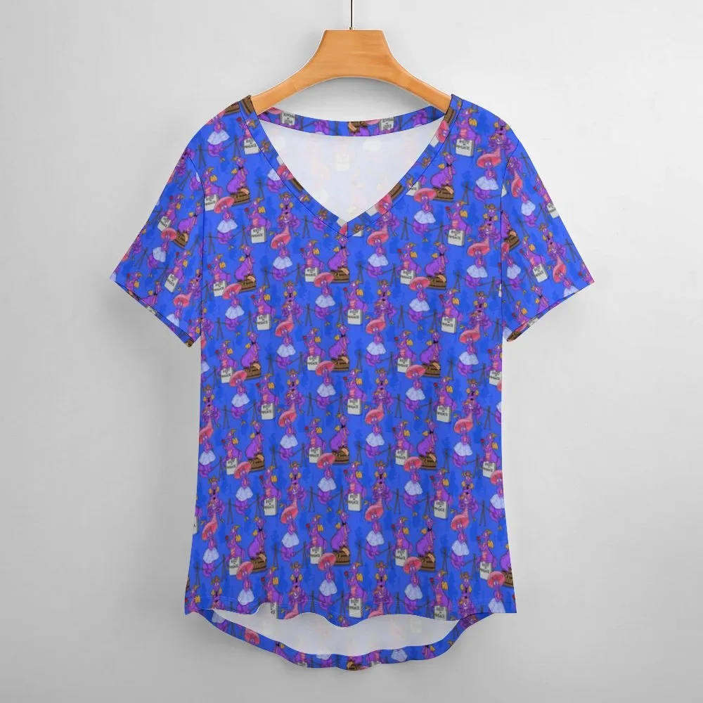 Haunted Mansion Wallpaper Women's V-Neck T-Shirt