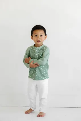 Henley Tee Fern Dot