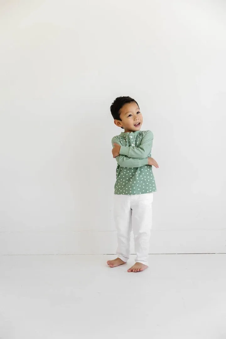 Henley Tee Fern Dot