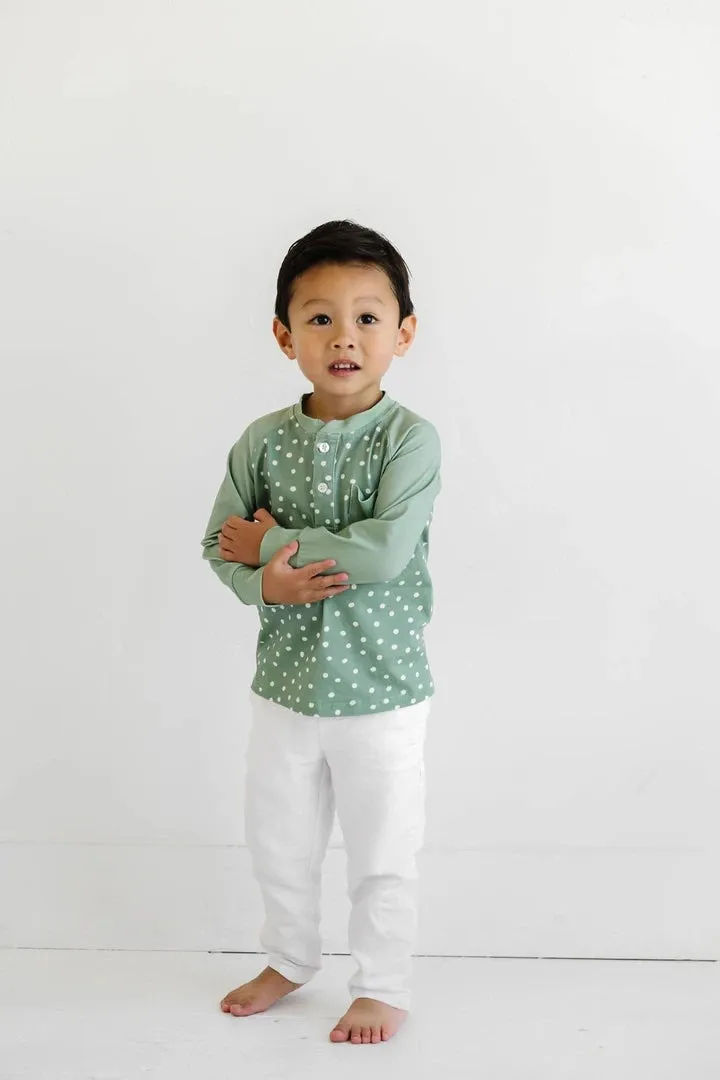 Henley Tee Fern Dot
