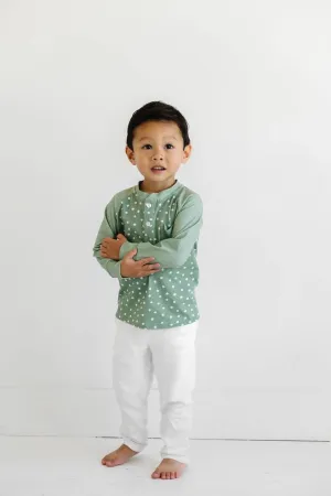 Henley Tee Fern Dot