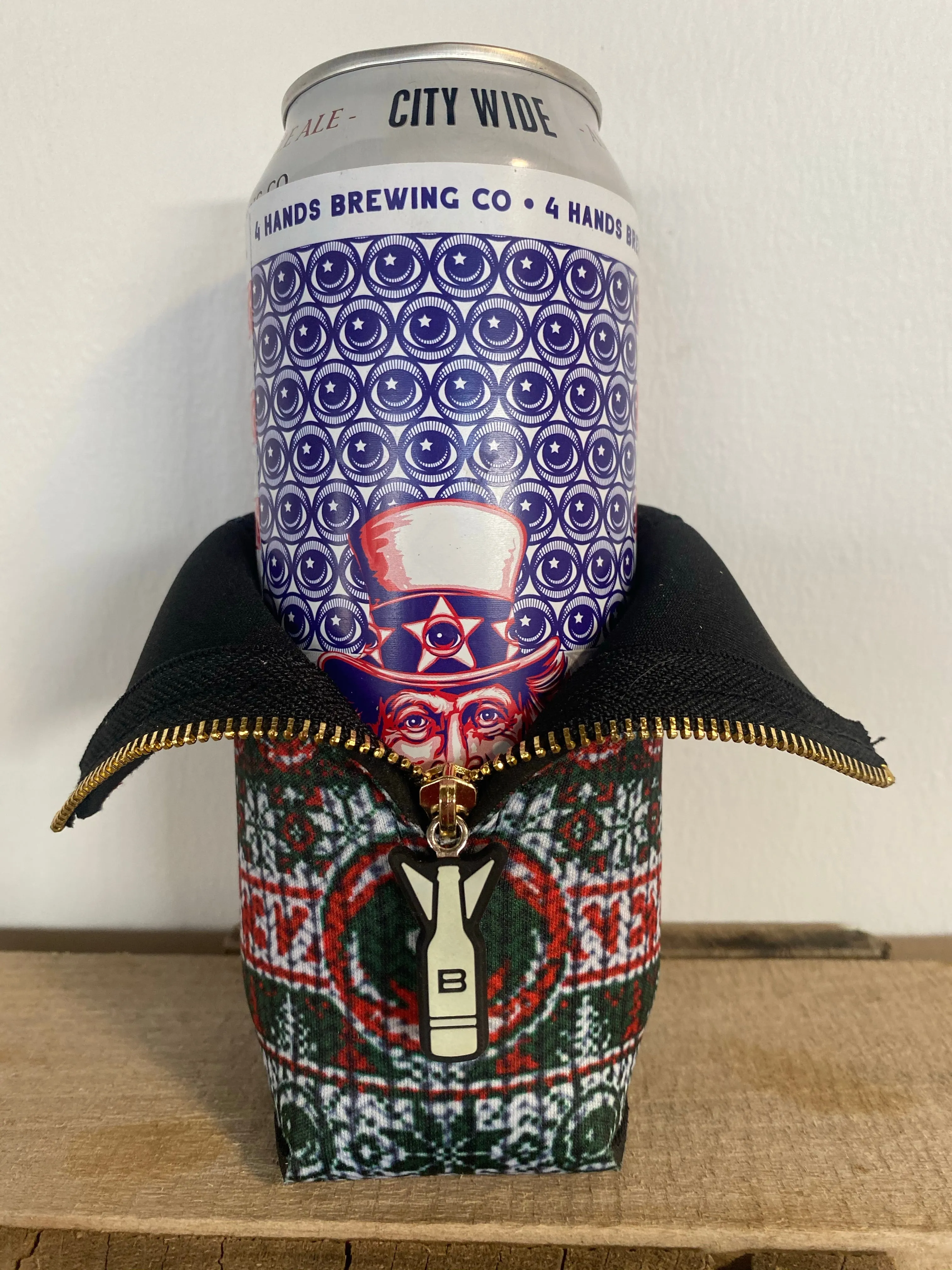 Holiday Eyez ❤️✌️️ 16 oz Drink Coozie - Bomber Jacket