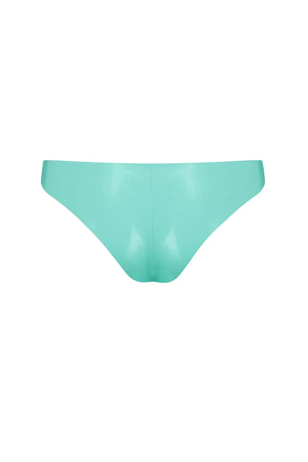 Jade Green Latex Cheeky Brief