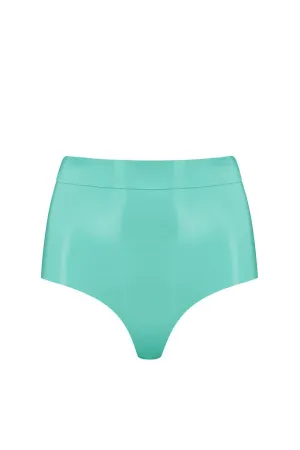 Jade Green Latex Disco High Waist Pant