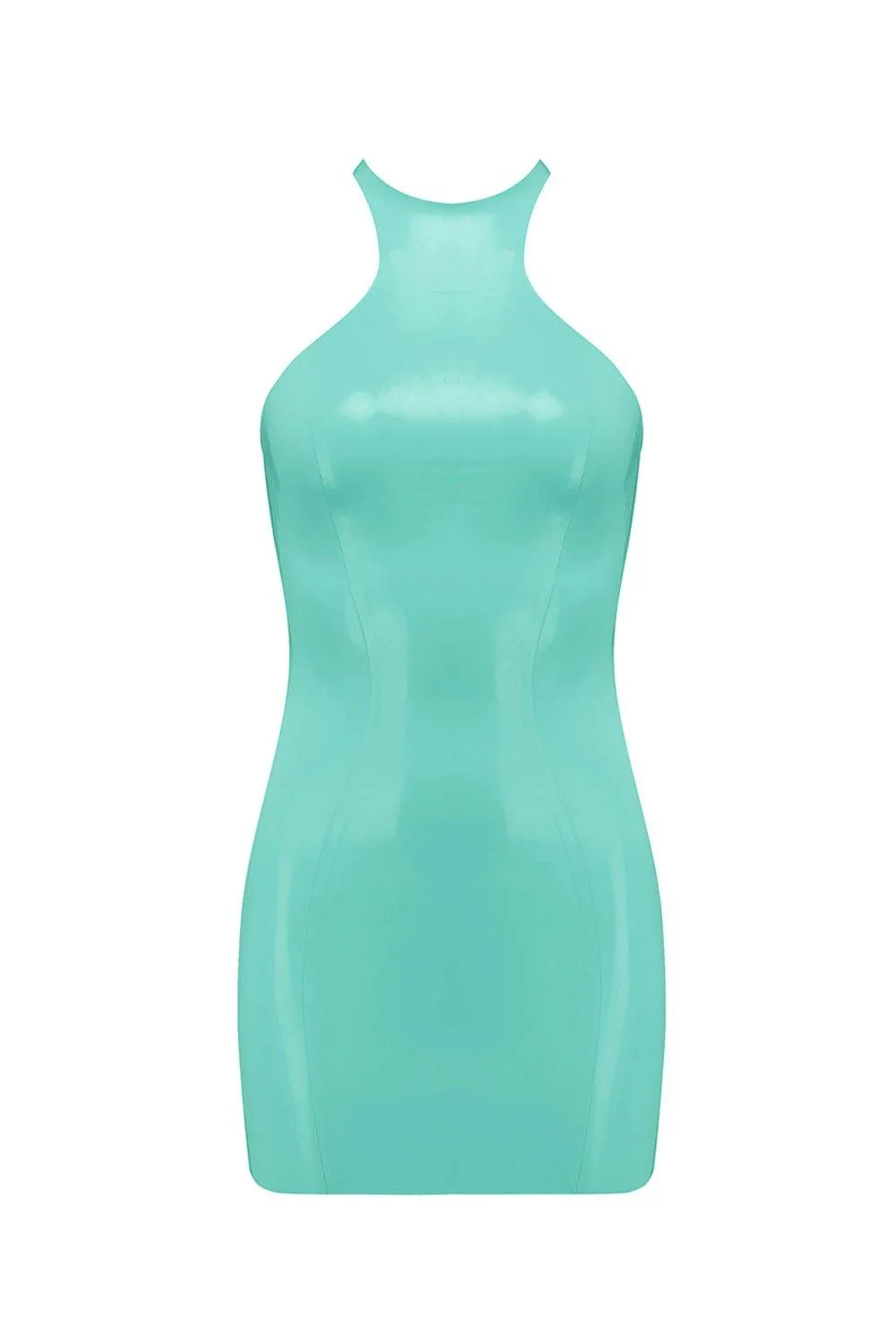 Jade Green Latex Mini Dress
