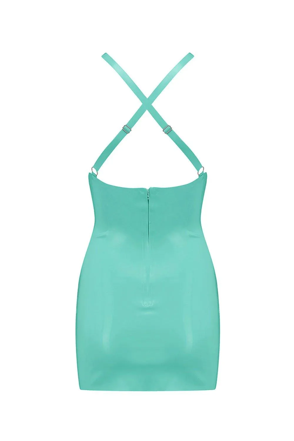Jade Green Latex Mini Dress