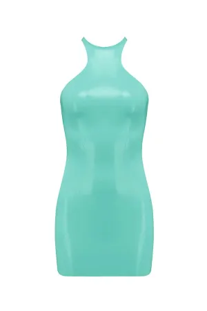 Jade Green Latex Mini Dress