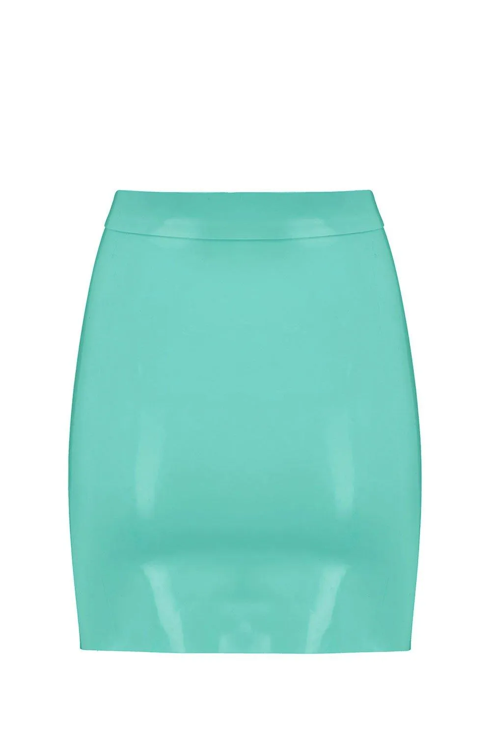 Jade Green Latex Mini Skirt