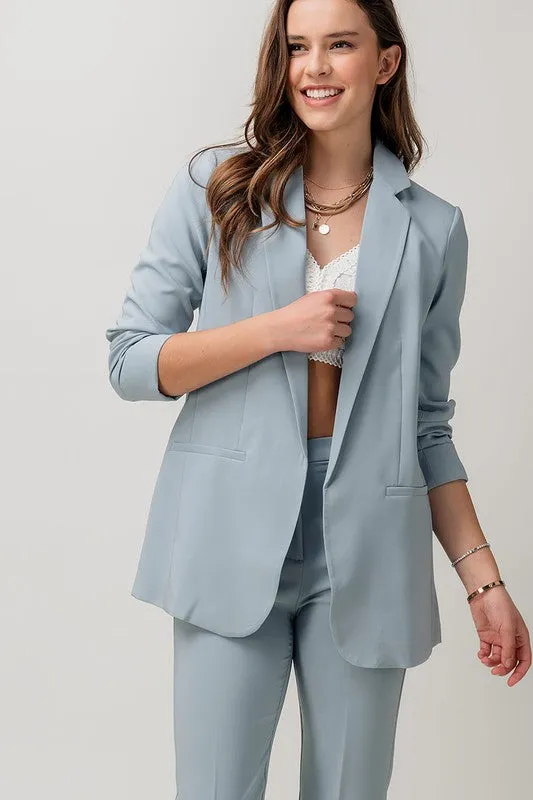 Juliette Pocketed Blazer || Blue Stone