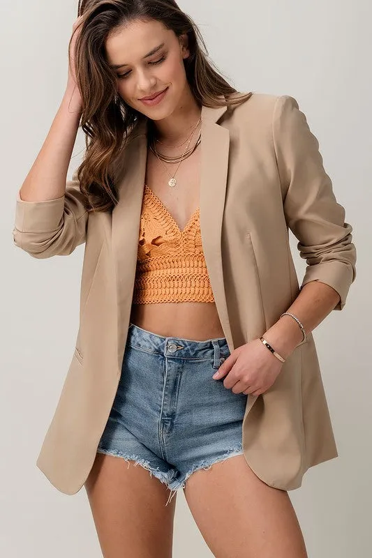 Juliette Pocketed Blazer || Taupe