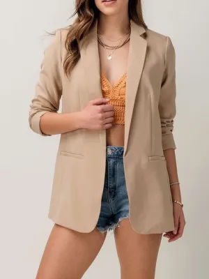 Juliette Pocketed Blazer || Taupe