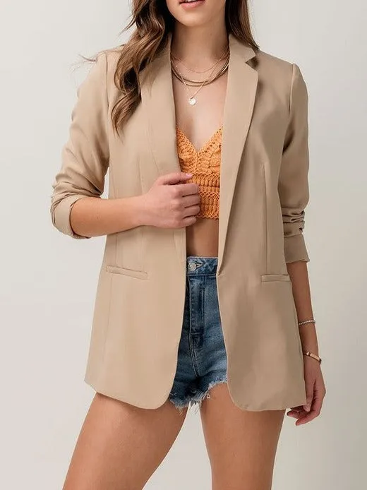 Juliette Pocketed Blazer || Taupe