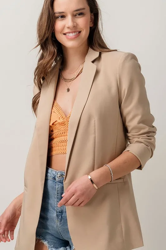 Juliette Pocketed Blazer || Taupe