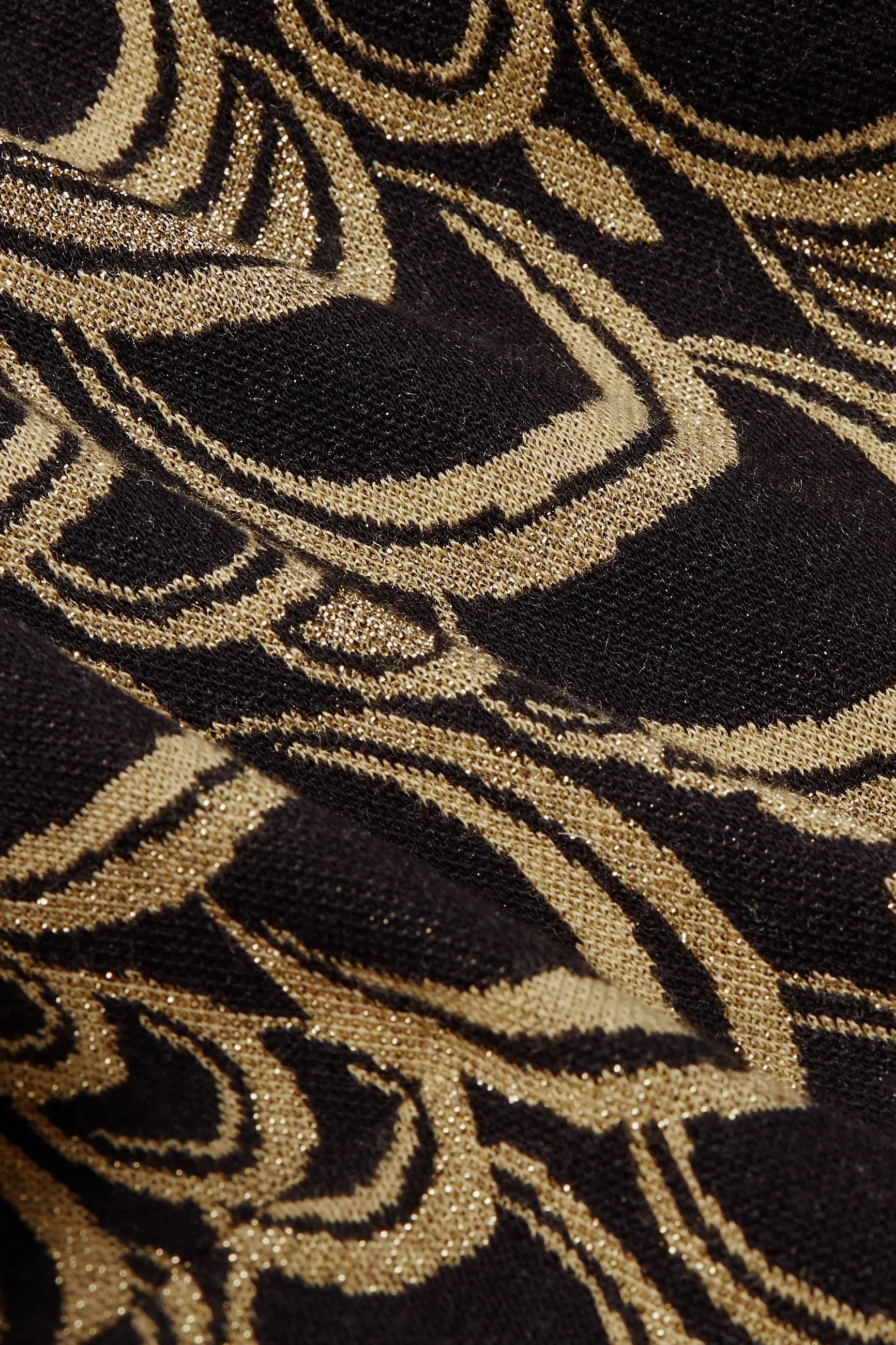 King Louie flared pants bobbin jacquard black