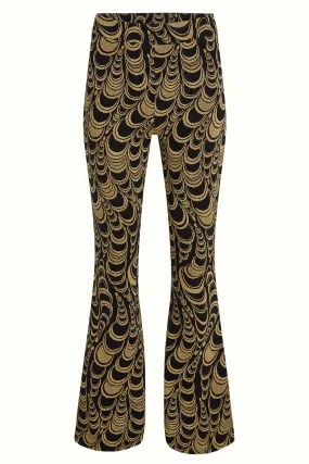 King Louie flared pants bobbin jacquard black