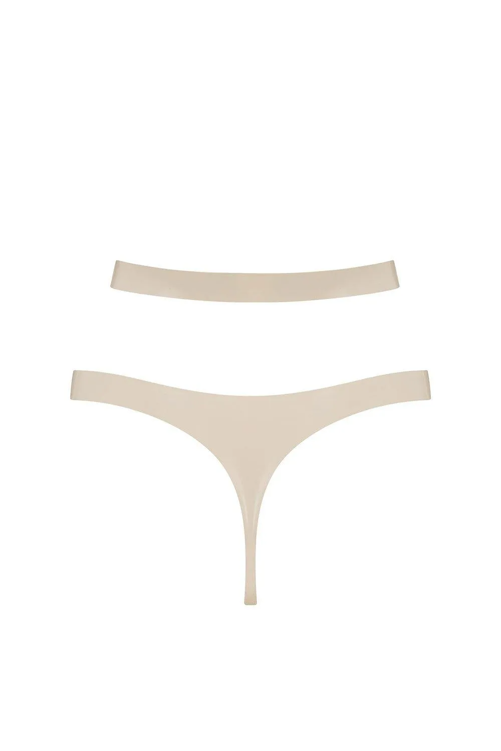 Latex Cut Out Thong