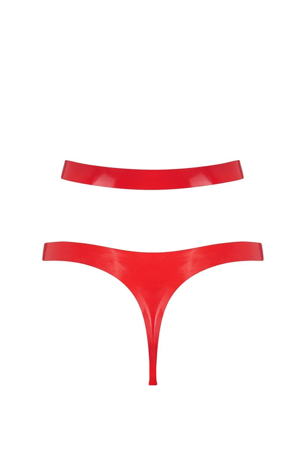 Latex Cut Out Thong