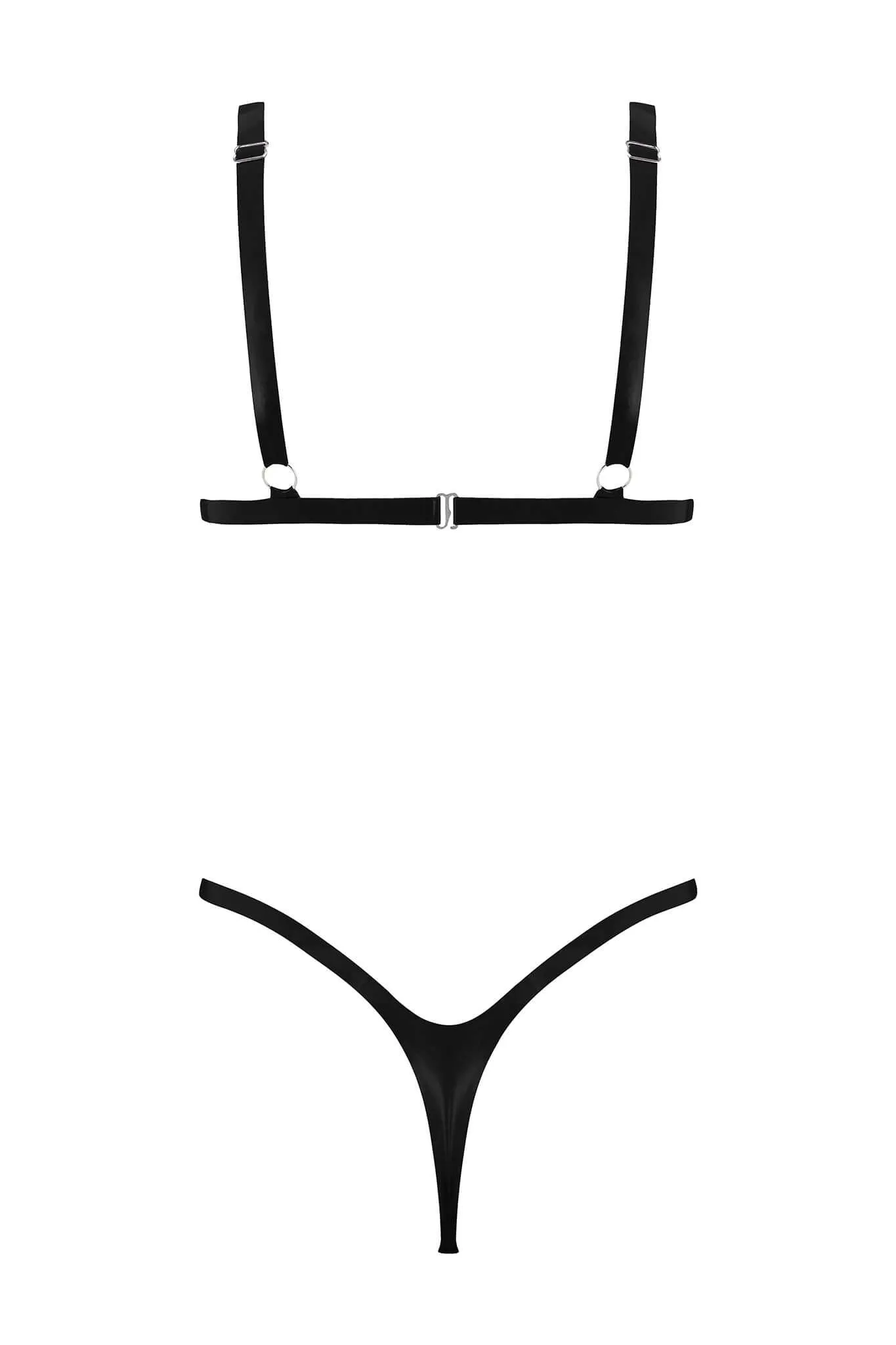 Latex Triangle Lingerie Set