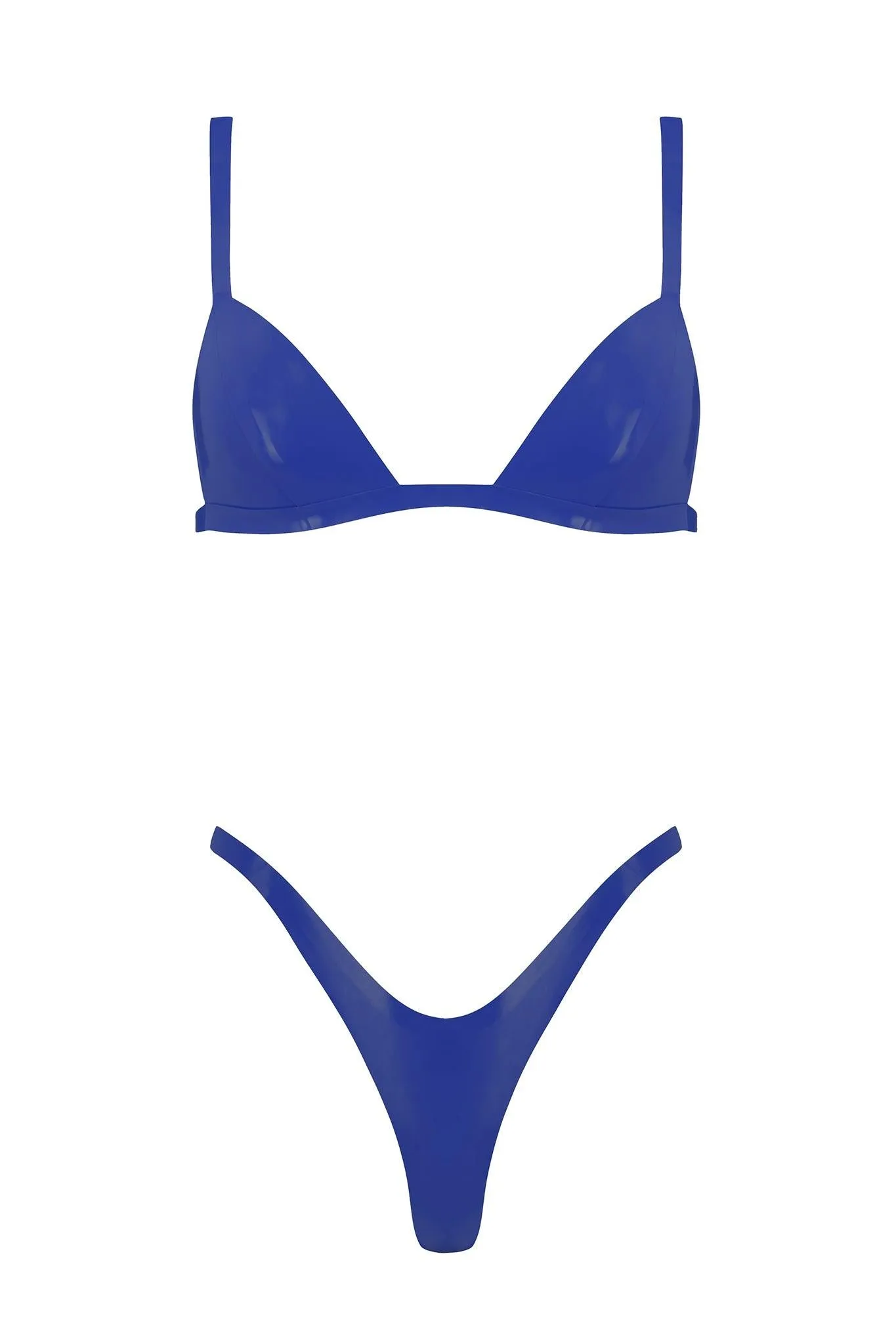 Latex Triangle Lingerie Set